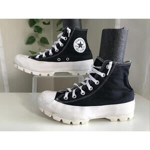 Converse Chuck Taylor All Star LUGGED HI Canvas Platform Sneaker Women Sz 7.5 P9